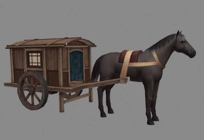 古代出行工具馬車影視道具